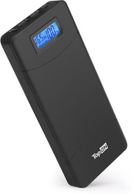 Фото 1/6 Внешний аккумулятор TopON TOP-T72 18000mAh (66.6Wh) QC 2.0, 2 USB для ноутбука, планшета, смартфона и аккумулятора авто. Черный