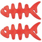 Скрутка для наушников "Рыбка" CC-591F комплект 2 шт. (красная)