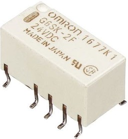 Фото 1/2 G6SK-2F-DC3, Signal Relay 3VDC 2A DPDT(14.8x9.2x9.2)mm SMD