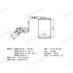 NDE-2232, Радиатор отопителя (с трубками)