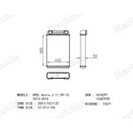 NDE-2416, Радиатор отопителя (без трубок)