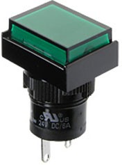 Фото 1/2 D16PLT1-000CG, индикатор светодиодный зеленый 28В 40мА