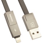 USB кабель REMAX Strive 2 in 1 Cable RC-042t для Apple 8 pin, Micro USB черный