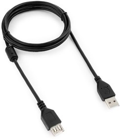 Фото 1/7 Кабель-удлинитель USB 2.0 Pro, AM/AF, 1.8м, экран, черный CCF-USB2-AMAF-6