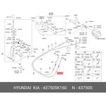 43750-5K160, Трос КПП HYUNDAI HD65,72 дв.D4AL (M3S5 HARBIN) включения OE