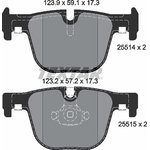 2551401, К-кт дисковых колодок BMW 1 12-12, 3 11-, 4 13-,