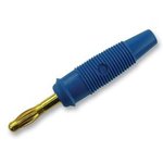 972518702, Blue Male Banana Plug, 4 mm Connector, Solder Termination, 32A ...