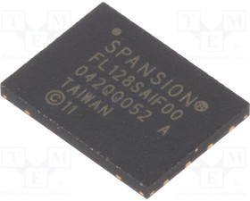 S25FL128SAGNFI001, IC: FLASH memory; 128Mb; SPI; 133MHz; 2.7?3.6V; WSON8; serial