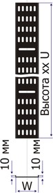 Вертикальный кабельный лоток для шкафов 21U, шириной 100 мм, черный -CB-CTR-21U-1