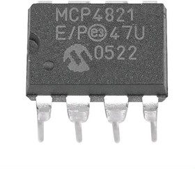 Фото 1/3 MCP4821-E/SN, Digital to Analog Converters - DAC Single 12-bit DAC