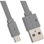 USB кабель REMAX Lego Series Cable PC-01m Micro USB серый