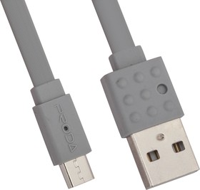 Фото 1/2 USB кабель REMAX Lego Series Cable PC-01m Micro USB серый