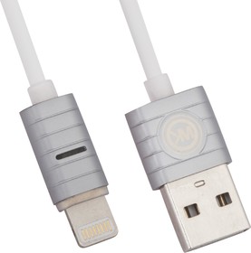 Фото 1/2 USB кабель WK Breathing WDC-045 8 pin для Apple серебряный