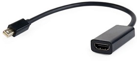 Фото 1/3 Переходник miniDisplayPort - HDMI A-mDPM-HDMIF-02 20M/19F кабель 15см черный пакет