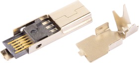 KLS1-232-5P (MiniUSB-B), Вилка на кабель, 5 pin (4 контакта) | купить в розницу и оптом