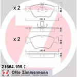 21664.195.1, 21664.195.1_колодки дисковые !перед. 151x60x20 \ MB W202 ...