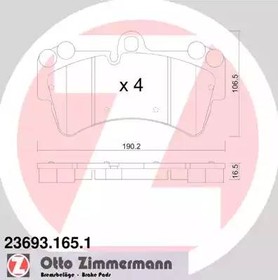 236931651, 23693.165.1_колодки дисковые передние! диск 18''\ VW Touareg 3.2i/4.2i/2.5TDi/5.0TDi 02