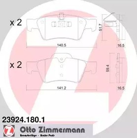 239241801, Колодки тормозные MERCEDES-BENZ: E-CLASS 06-, GL-CLASS 06-, M-CLASS 05-, R-CLASS 06-