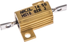 Фото 1/3 HS10 82R J, 82 10W Wire Wound Chassis Mount Resistor HS10 82R J ±5%