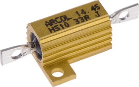 Фото 1/4 33Ω 10W Wire Wound Chassis Mount Resistor HS10 33R J ±5%