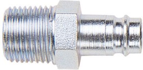 Фото 1/2 104105155, Steel Male Pneumatic Quick Connect Coupling, R 1/2 Male Threaded
