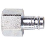 104105202, Steel Female Pneumatic Quick Connect Coupling, G 1/4 Female Threaded