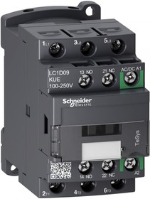 Фото 1/4 Schneider Electric TeSys D Контактор D 3P AC3 440В 9A, катушка управления 100-250В AC/DC, зажим под винт