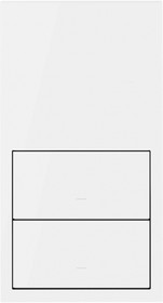 Simon 100 Белый матовый Кит 2 поста, фронт. 1 рамка вертикальная + 2 клавиши выключателей
