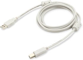 Фото 1/4 Кабель Buro USB A(m) USB B(m) 1.8м (USB2.0-AM/BM-1.8M-MG) феррит.кольца серый