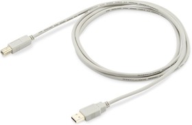 Фото 1/4 Кабель Buro USB A(m) USB B(m) 1.8м (USB2.0-AM/BM) серый