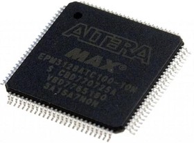 Фото 1/3 EPM3128ATC100-10N, Программируемая логическая интегральная схема семейство MAX 3000A 2.5K элементов 128 макроячеек 98МГц 3.3В