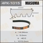 4PK-1015, Ремень поликлиновой 4PK1015 Masuma