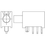 551-6009-801F, LED Circuit Board Indicators 3MM CBI RIGHT ANGLE