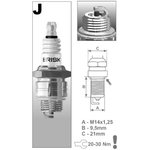 Свеча зажигания газонокосилки, бензопилы, генераторы/1шт./ GARDEN 3043 J19