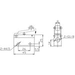 G321R пневмораспределитель 1/8" с механическим управлением (поворотный ролик) 3 ...