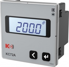 КС72А К11-250/5А 0,5 Амперметр цифровой одноканальный переменного тока, габаритный размер 72х72 мм
