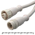 BLHK16-3PW, Разъем герметичный кабельный (вилка-розетка) 3 контакта IP67 белый