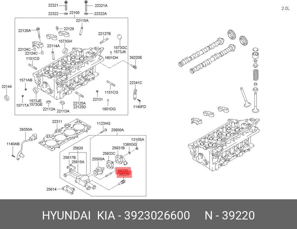 Датчик температуры двигателя Honda SH125 / SH150 (резьба М10, L-40,5 мм) 