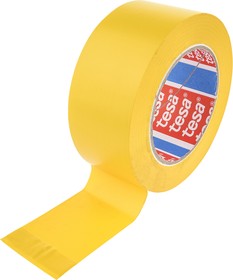 Фото 1/2 TESA4169PV3 YELLOW, 4169, 4169 Yellow PVC 33m Lane Marking Tape, 0.18mm Thickness