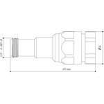 Разъем для коаксиального кабеля 1/2", RF-F-N-12-12-1