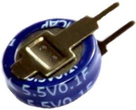SE-5R5-D334VYV3C 0.33F 5.5V, SE-5R5-D334VYV3C ионистор, 0.33 Ф, 5.5 В, 0.33 мА, вертикальный