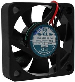 OD4010-24HB, DC Fans DC Fan, 40x40x10mm, 24VDC, 7CFM, 0.09A, 25dBA, 6000RPM, Dual Ball, Lead Wires