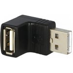 68920, Адаптер, USB 2.0, гнездо USB A, угловая вилка USB A, позолота