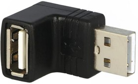 Фото 1/2 68920, Адаптер, USB 2.0, гнездо USB A, угловая вилка USB A, позолота