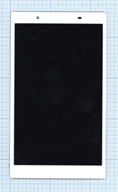 Фото 1/2 Дисплей (экран) в сборе с тачскрином для Lenovo Tab 4 8 Plus TB-8704 белый