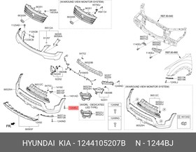 Фото 1/3 Винт-саморез HYUNDAI/KIA 1244105207B I30,i30 ,Ceed 12,Cerato 12,CEED 07,Sorento Prime 15