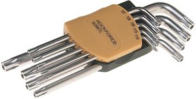 Фото 1/2 RF-5098TL, Набор ключей TORX T10Н-Т50Н Г-образных 9 предметов с держателем ROCKFORCE