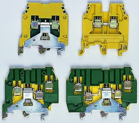 1SNA165111R1400, SNA Series Green/Yellow Earth Terminal Block, 35mm², Single-Level, Screw Termination
