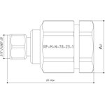 Разъем для коаксиального кабеля 7/8", RF-M-N-78-23-1