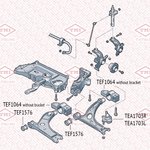 TEA1703R, Опора шаровая нижняя R